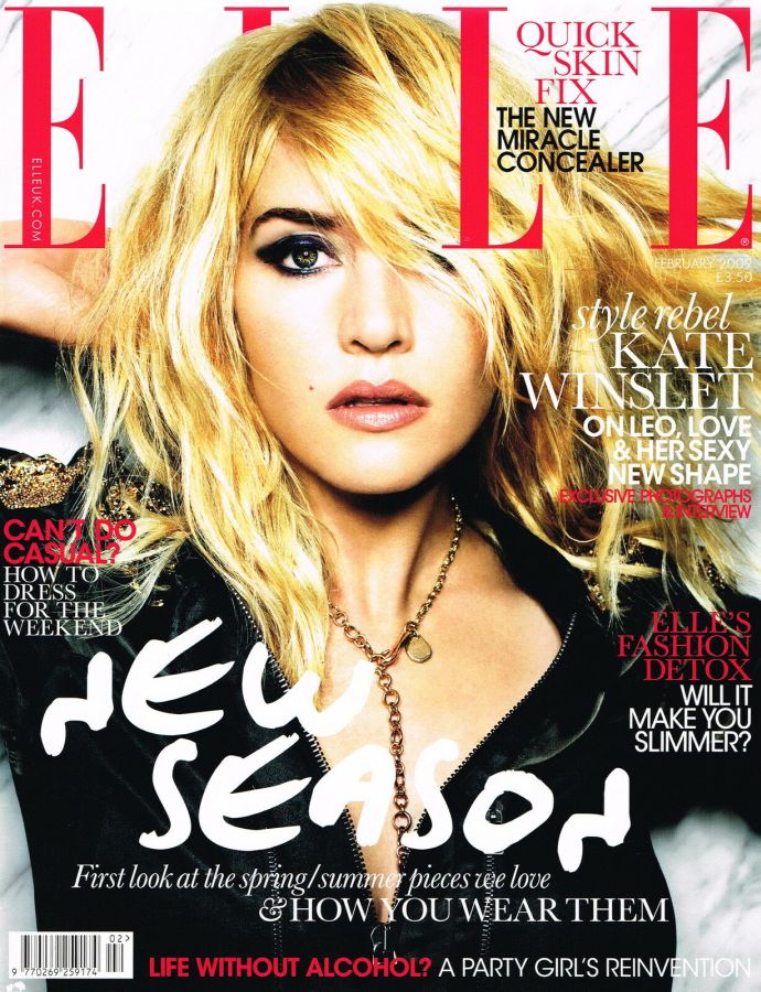 ELLE UK magazine side cover  February 2009