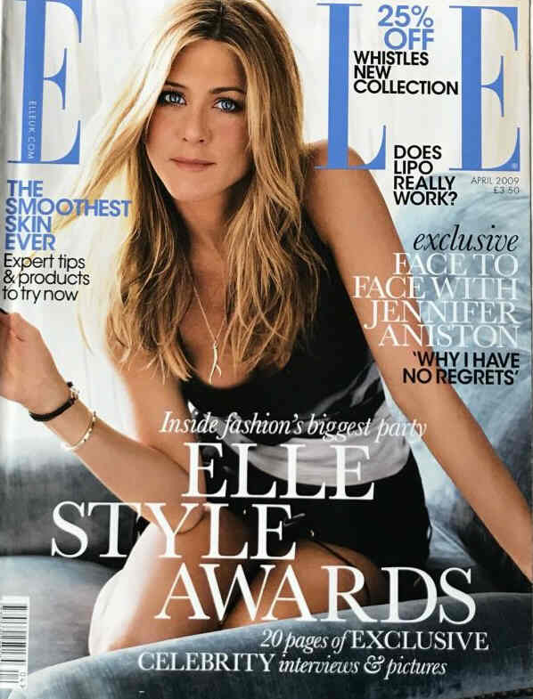 ELLE UK magazine side cover  April 2009