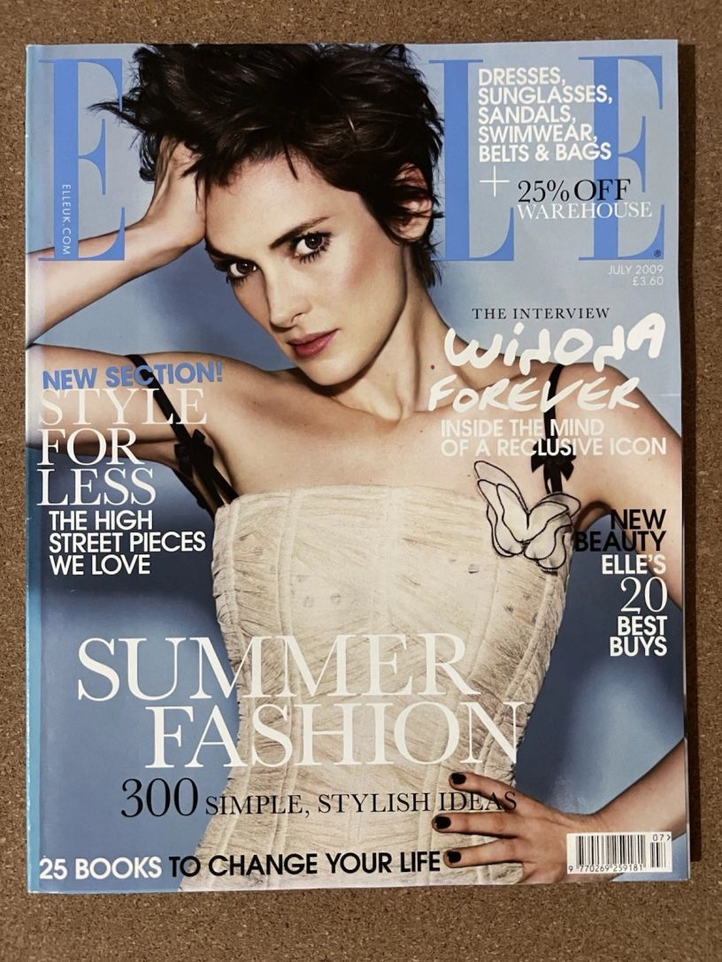 ELLE UK magazine side cover  July 2009