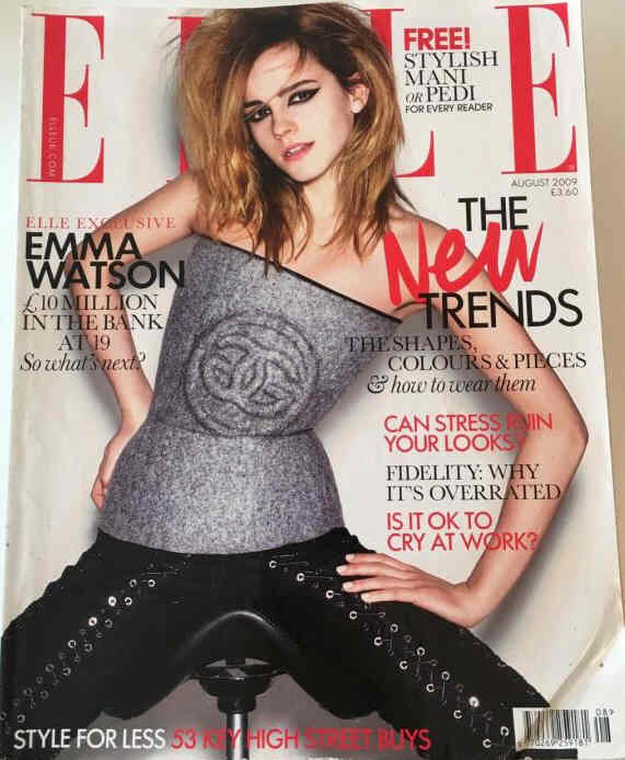 ELLE UK magazine side cover  August 2009