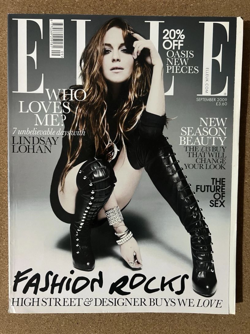 ELLE UK magazine side cover  September 2009