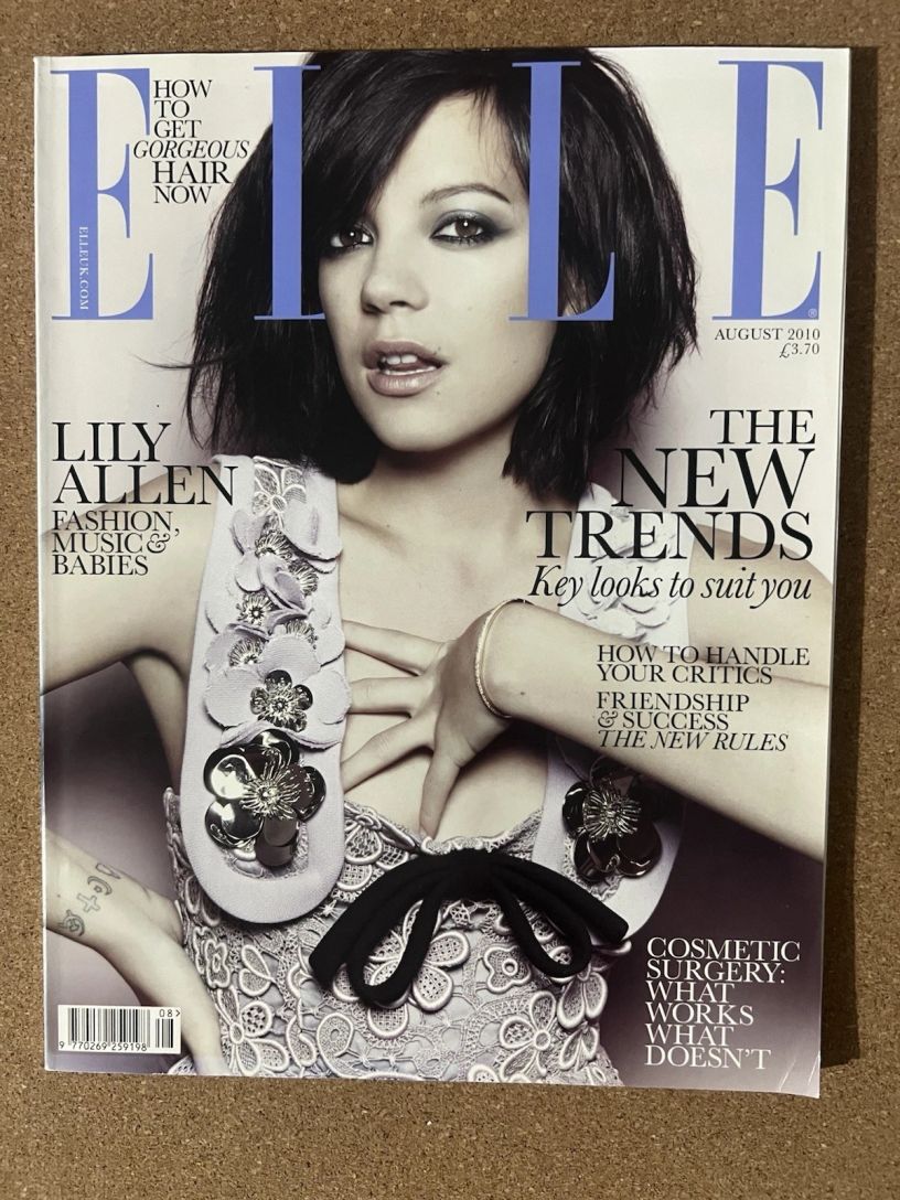 ELLE UK magazine side cover  August 2010