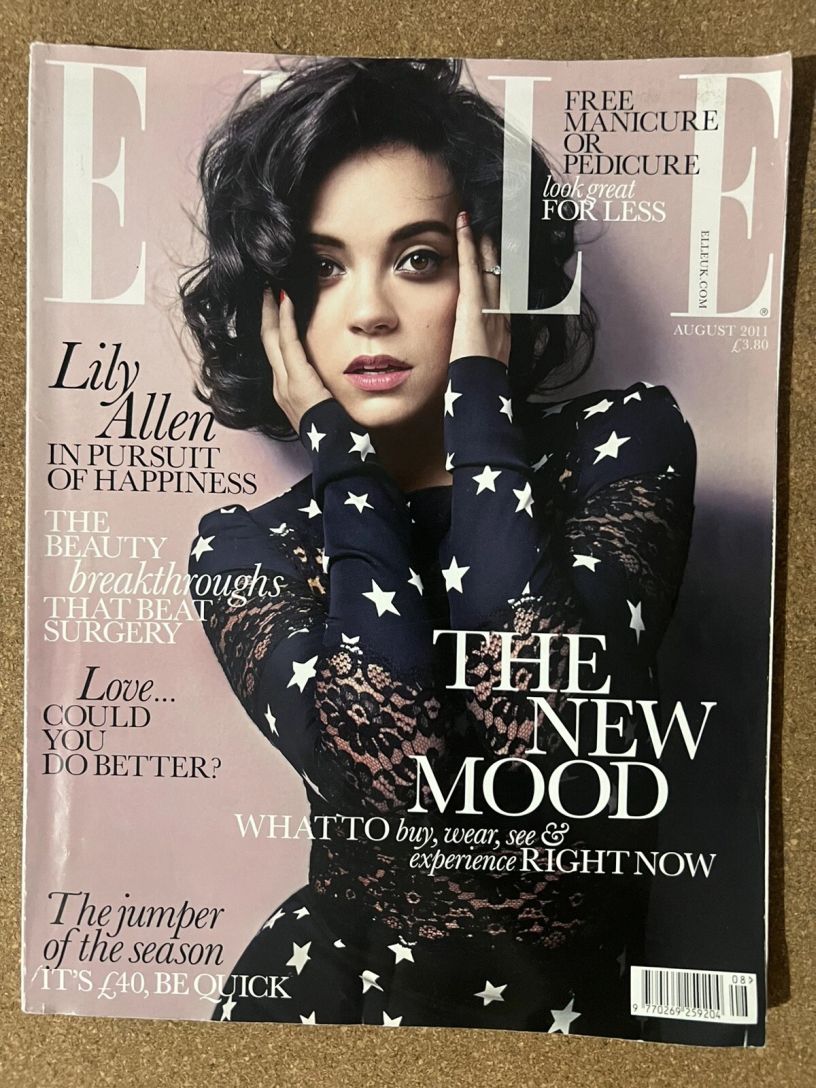 ELLE UK magazine side cover  August 2011