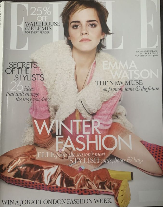ELLE UK magazine side cover  November 2011