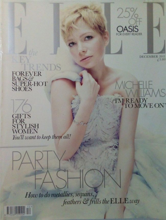 ELLE UK magazine side cover  December 2011