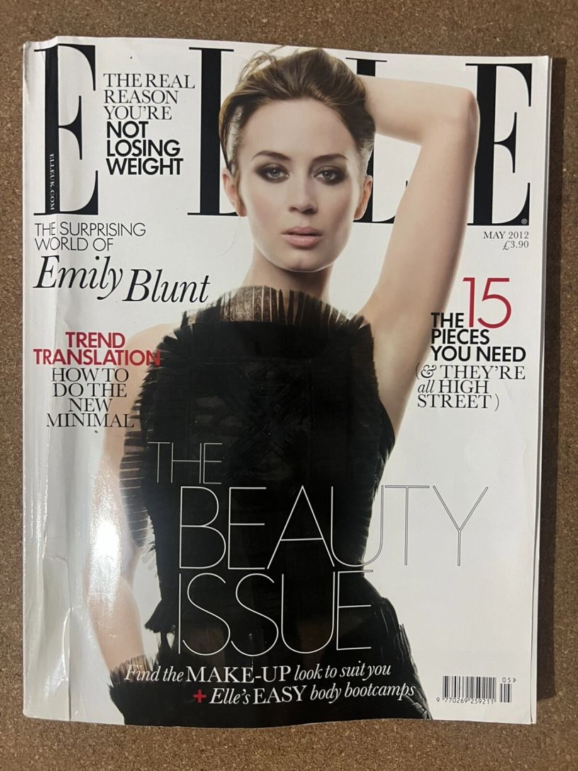 ELLE UK magazine side cover  May 2012