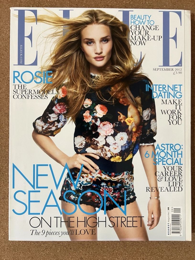 ELLE UK magazine side cover  September 2012
