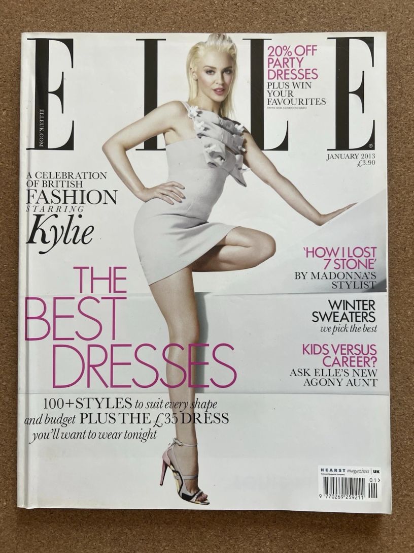 ELLE UK magazine side cover  January 2013