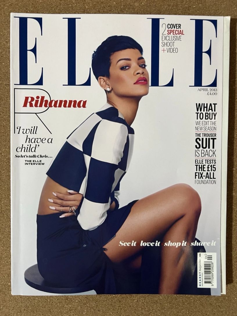 ELLE UK magazine side cover  April 2013