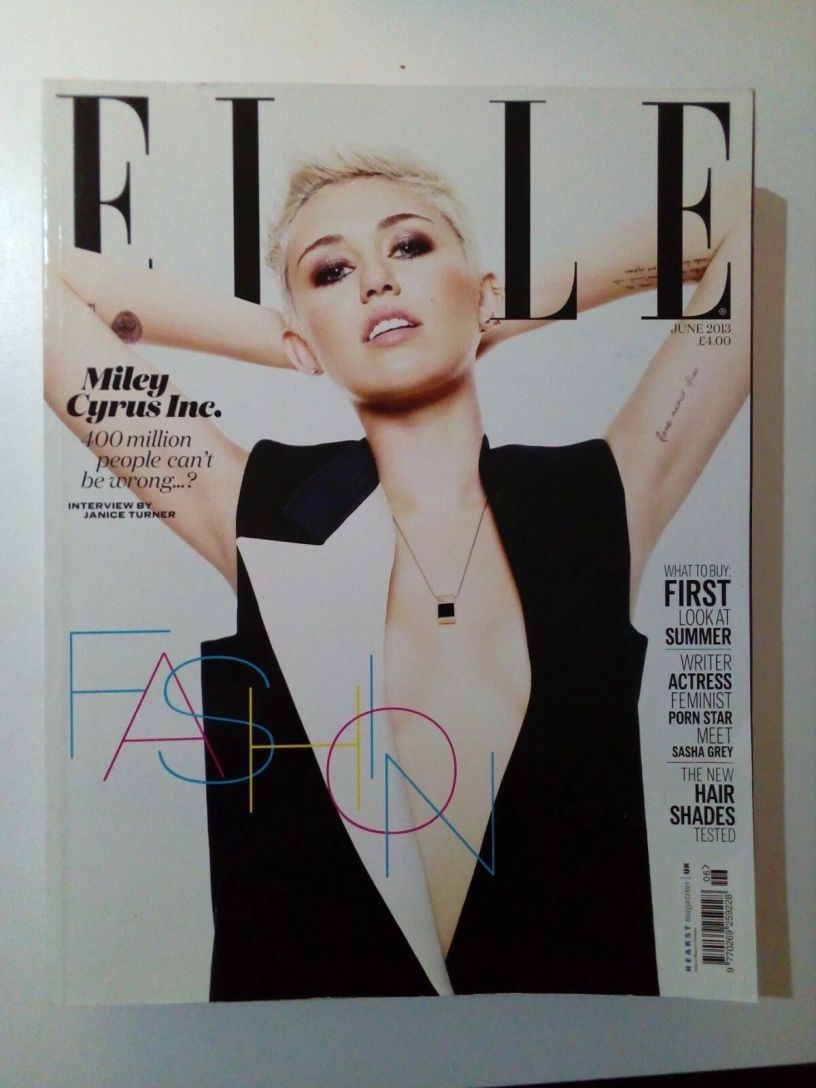 ELLE UK magazine side cover  June 2013