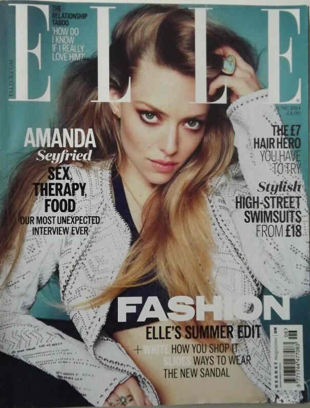 ELLE UK magazine side cover  June 2014