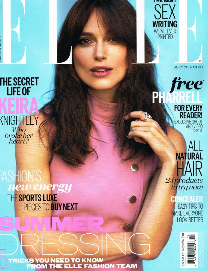 ELLE UK magazine side cover  July 2014