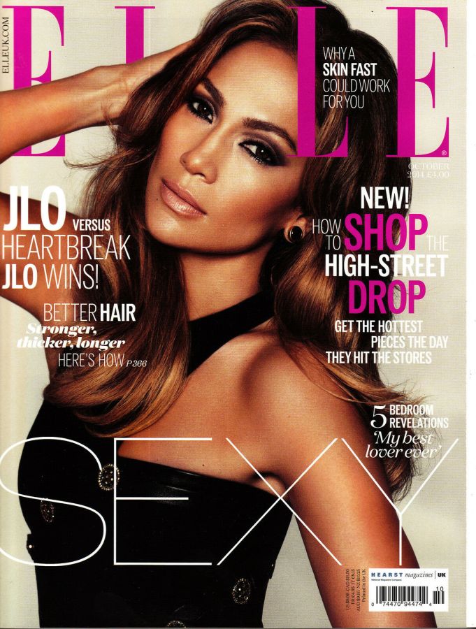 ELLE UK magazine side cover  October 2014