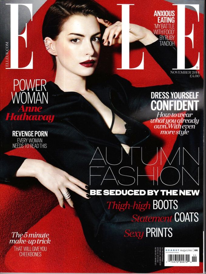 ELLE UK magazine side cover  November 2014