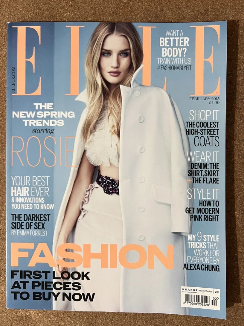 ELLE UK magazine side cover  February 2015
