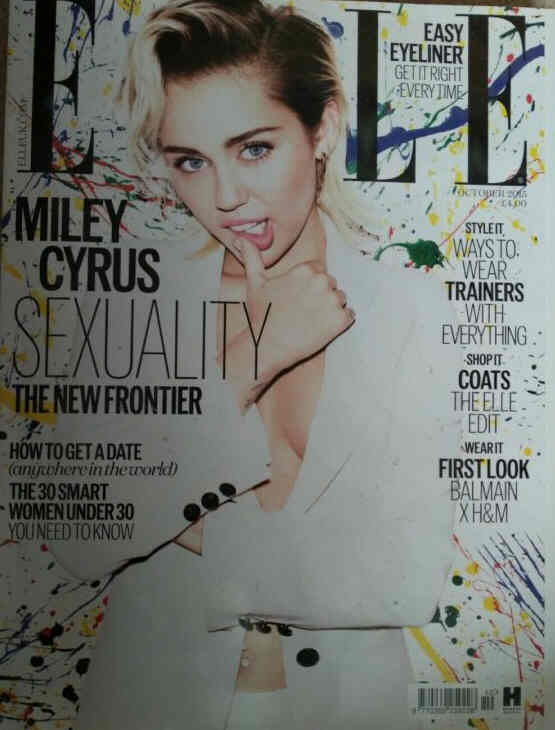 ELLE UK magazine side cover  October 2015
