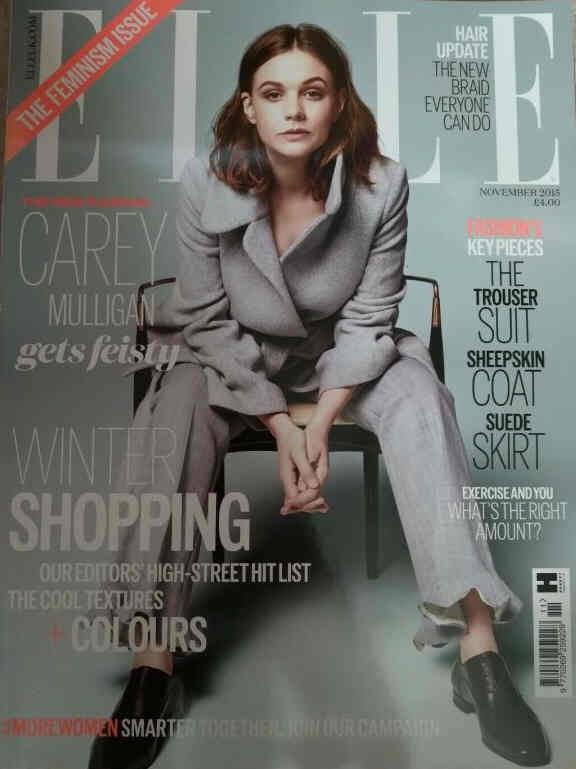 ELLE UK magazine side cover  November 2015