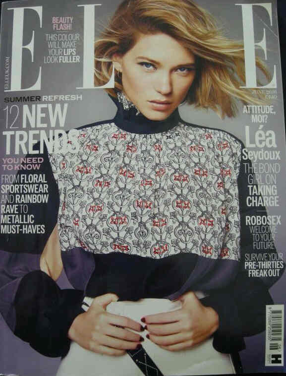ELLE UK magazine side cover  June 2016