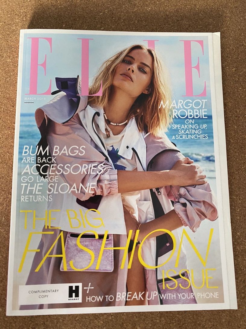 ELLE UK magazine side cover  March 2018