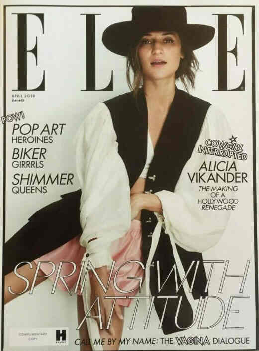 ELLE UK magazine side cover  April 2018