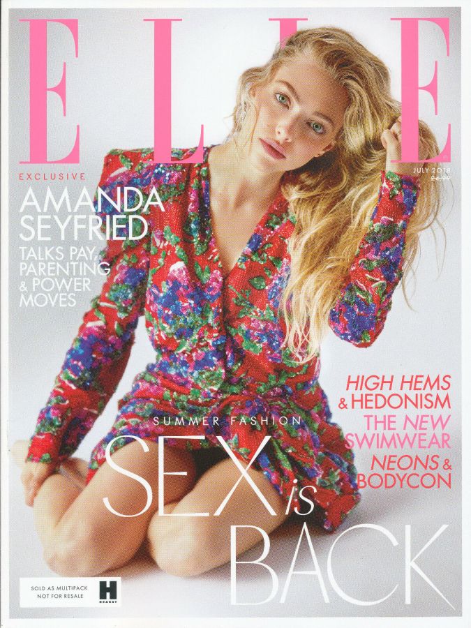 ELLE UK magazine side cover  July 2018