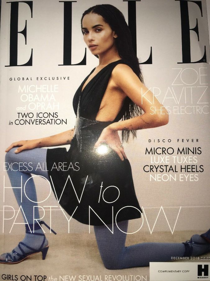 ELLE UK magazine side cover  December 2018