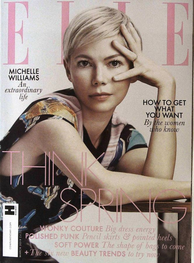 ELLE UK magazine side cover  March 2019