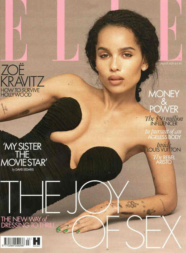 ELLE UK magazine side cover  March 2020