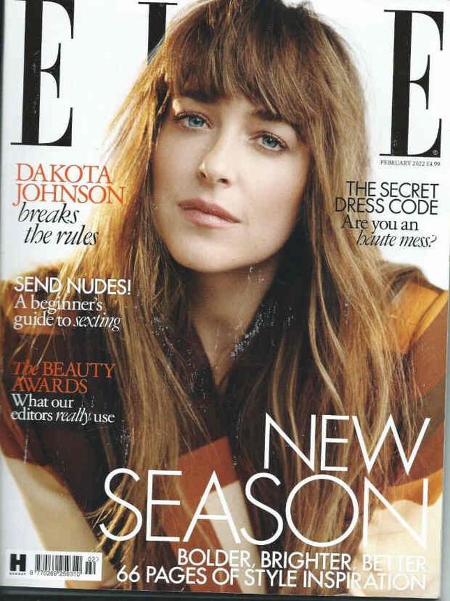 ELLE UK magazine side cover  February 2022