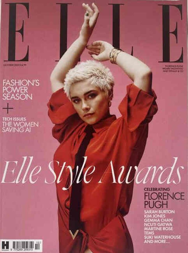 ELLE UK magazine side cover  October 2023