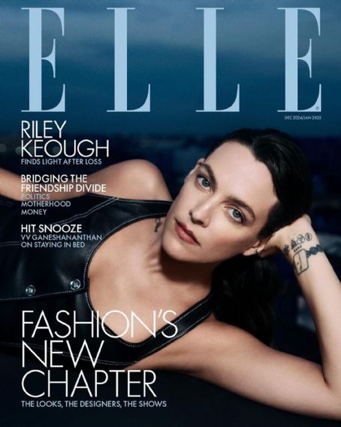 ELLE UK magazine side cover  December 2024