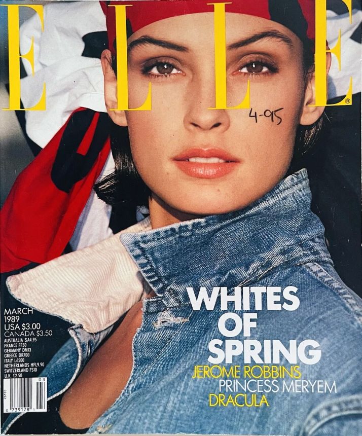 ELLE USA magazine side cover  March 1989
