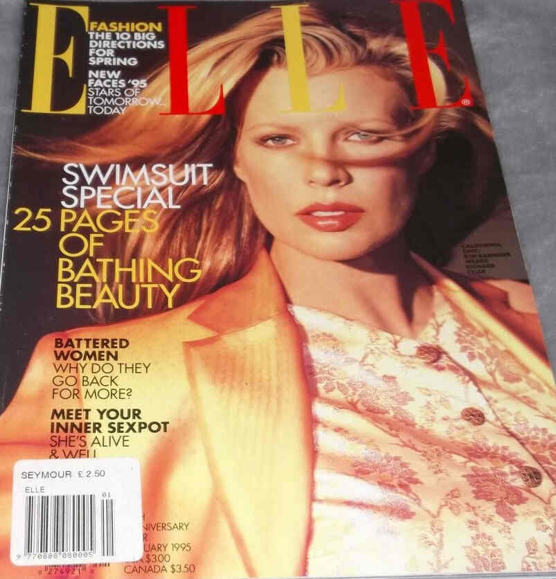 ELLE USA magazine side cover  January 1995