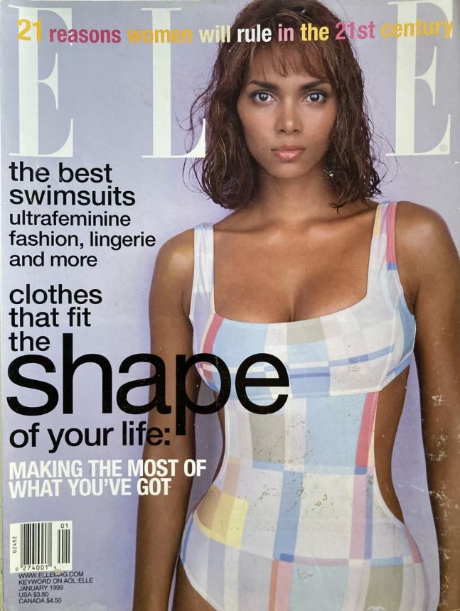 ELLE USA magazine side cover  January 1999
