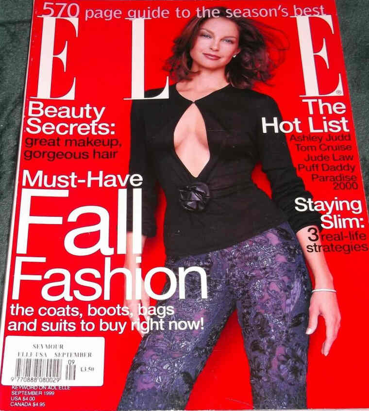 ELLE USA magazine side cover  September 1999