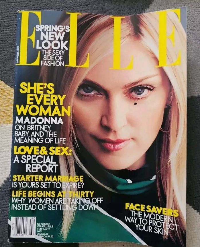 ELLE USA magazine side cover  February 2001