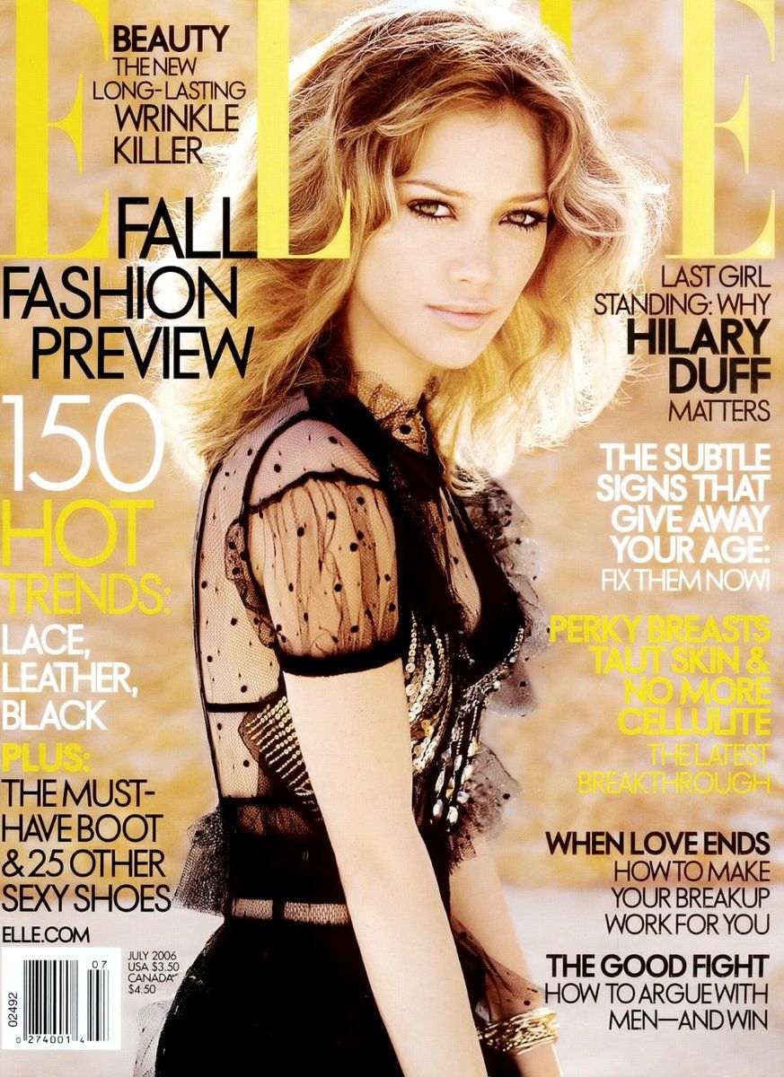ELLE USA magazine side cover  July 2006