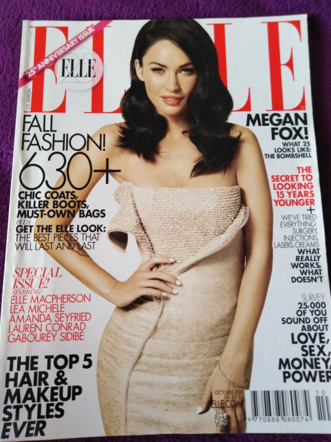ELLE USA magazine side cover  October 2010