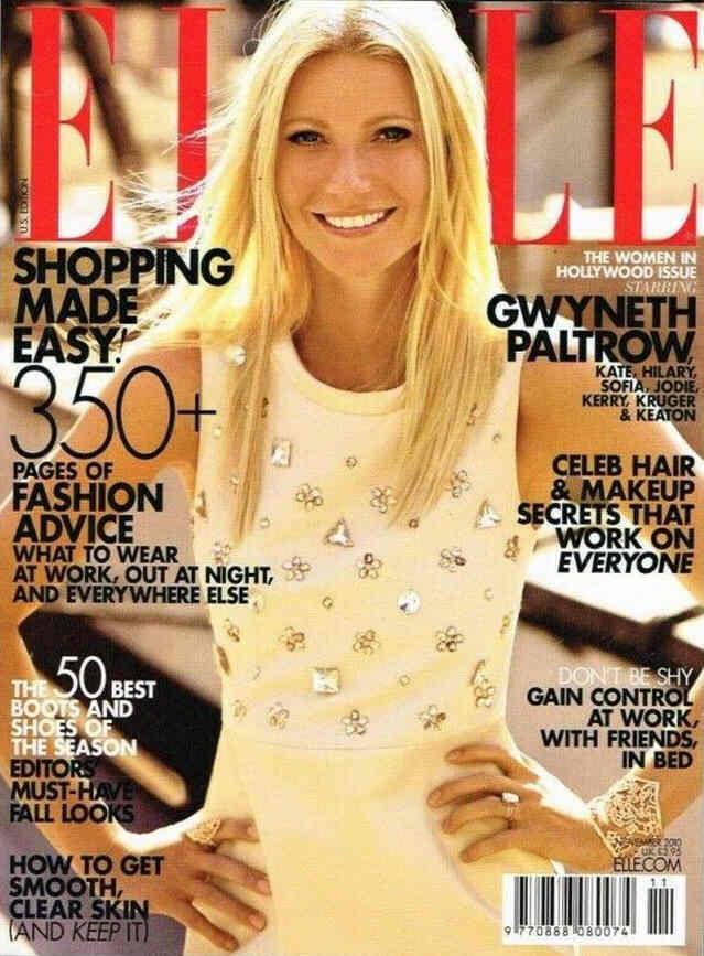 ELLE USA magazine side cover  November 2010