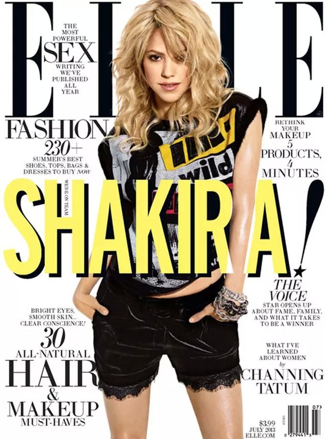 ELLE USA magazine side cover  July 2013