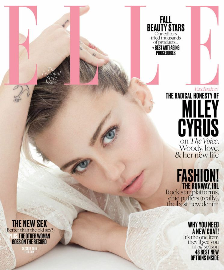 ELLE USA magazine side cover  October 2016