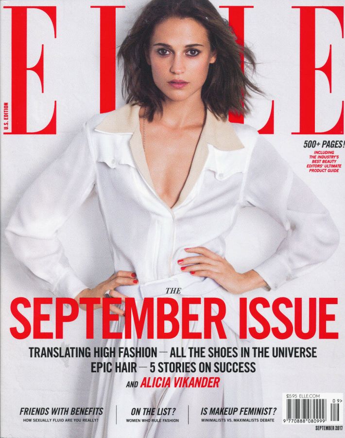 ELLE USA magazine side cover  September 2017