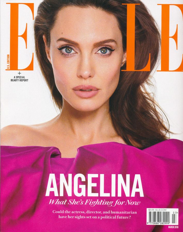 ELLE USA magazine side cover  March 2018