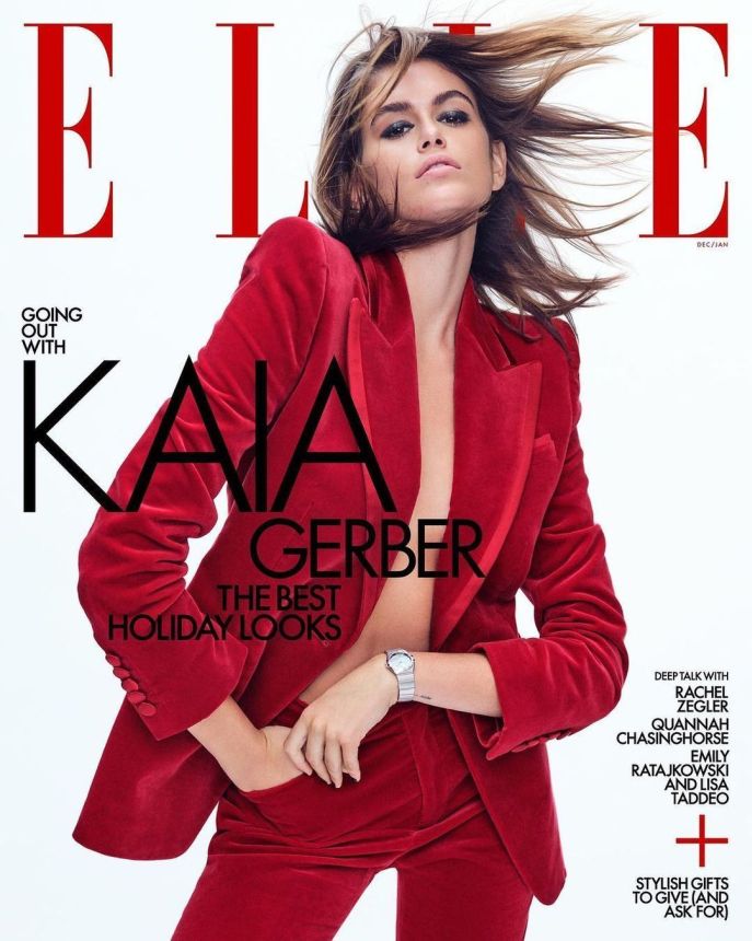 ELLE USA magazine side cover  December 2021/ January 2022 