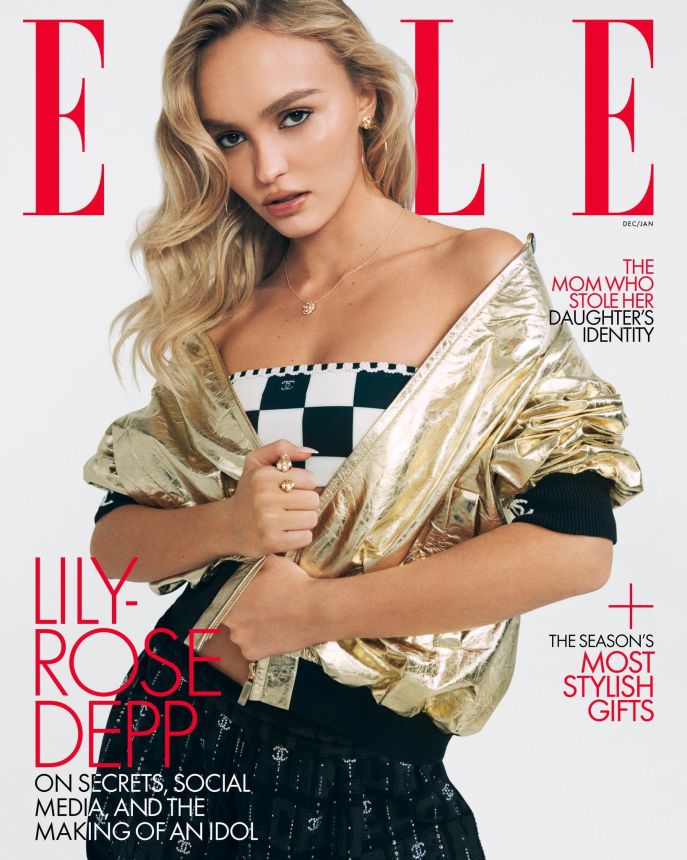 ELLE USA magazine side cover  December 2022/ January 2023 