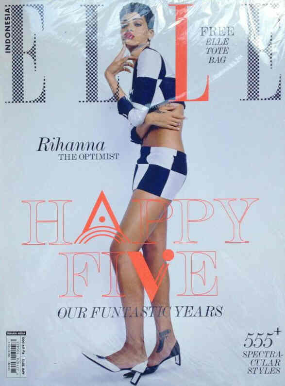 ELLE INDONESIA magazine side cover  April 2013