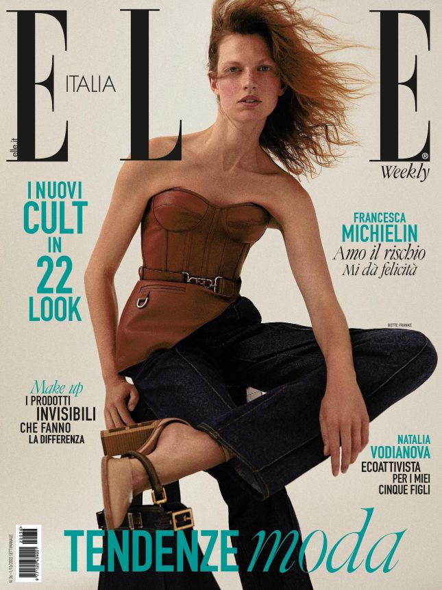 ELLE ITALY magazine side cover 1 October 2022
