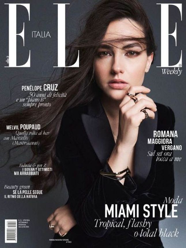 ELLE ITALY magazine side cover 24 April 2024