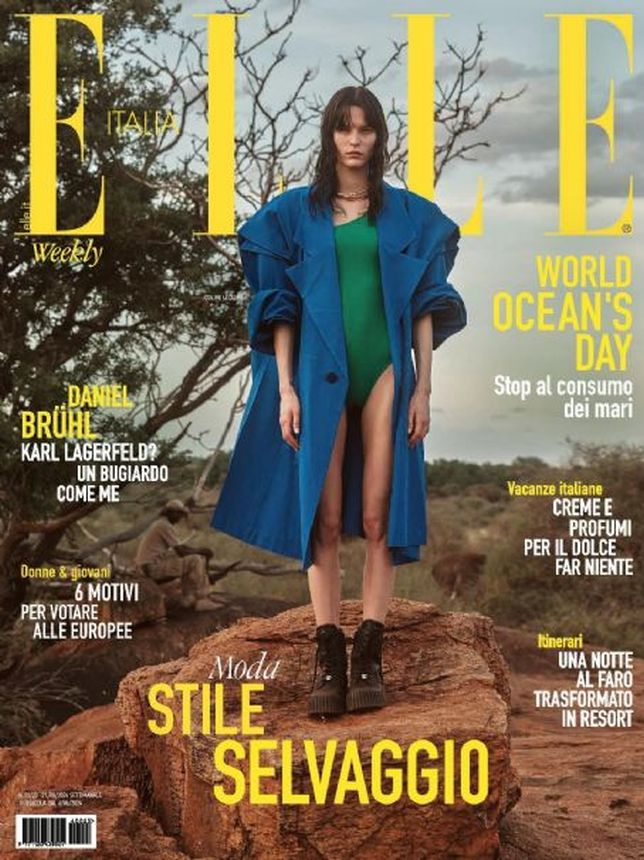 ELLE ITALY magazine side cover 6 June 2024