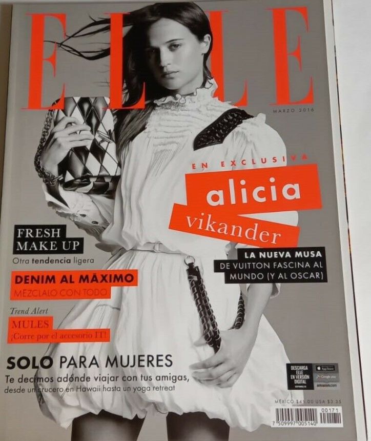 ELLE MEXICO magazine side cover  March 2016